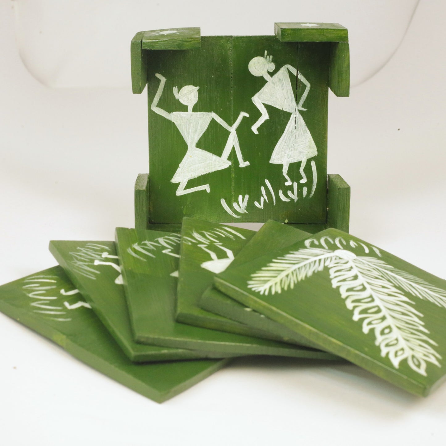 Fully Hand Crafted Tea Coaster | Green